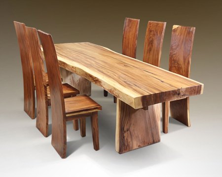 , Fossil Wood Table, Monkey Pod Wood Furniture, Acacia Wood Dining 